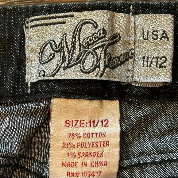 Mecca Femme Dark Denim Jeans Women’s 11/12 Y2K EUC Embroidered Detail on Back - Picture 6 of 11